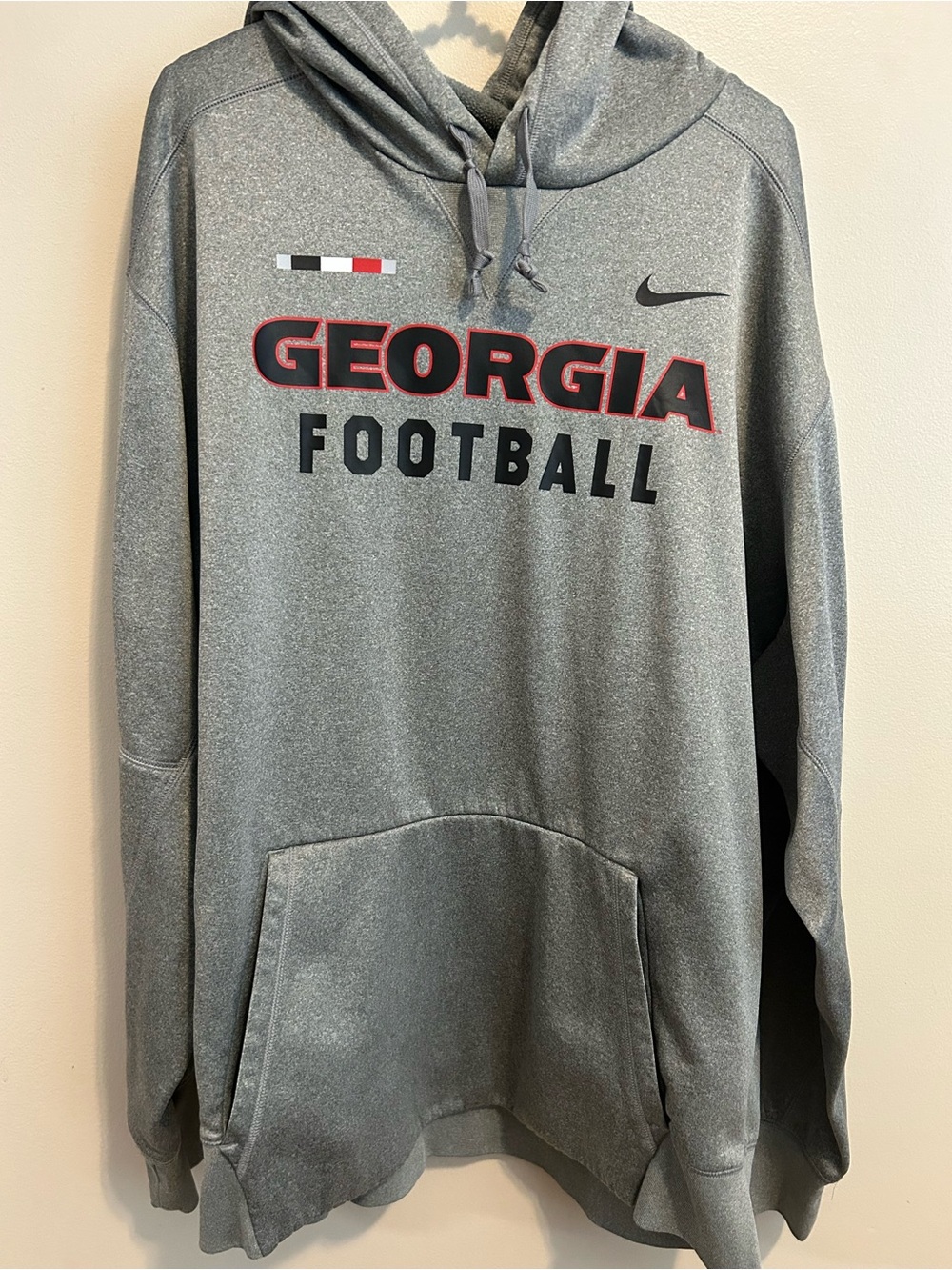 Nike Georgia Bulldogs Football Hoodie Sweatshirt Gray Pullover Men 3XL Plus NCAA